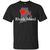 Luv'N Rhode Island Premium Design Silhouette T-Shirt