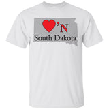 Luv'N  South Dakota Premium Design Silhouette T-Shirt