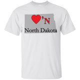 Luv'N North Dakota Premium Design Silhouette T-Shirt