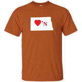 Luv'N North Dakota Basic Silhouette T-Shirt