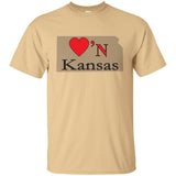 Luv'N Kansas Premium Design Silhouette T-Shirt