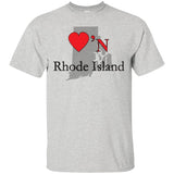 Luv'N Rhode Island Premium Design Silhouette T-Shirt