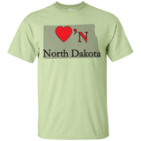 Luv'N North Dakota Premium Design Silhouette T-Shirt