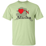 Luv'N Alaska Premium Design Silhouette T-Shirt