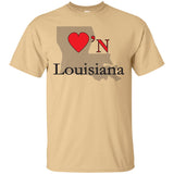 Luv'N Louisiana Premium Design Silhouette T-Shirt