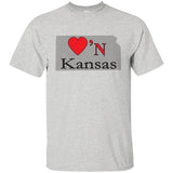 Luv'N Kansas Premium Design Silhouette T-Shirt