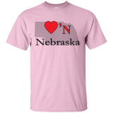 Luv'N Nebraska Premium Design Silhouette T-Shirt