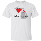 Luv'N Michigan Premium Design Silhouette T-Shirt
