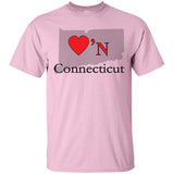 Luv'N Connecticut Basic Design Silhouette T-Shirt
