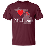 Luv'N Michigan Premium Design Silhouette T-Shirt