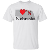 Luv'N Nebraska Premium Design Silhouette T-Shirt