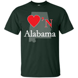 Luv'N Alabama Premium Design Silhouette T-Shirt