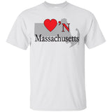 Luv'N Massachusetts Premium Design Silhouette T-Shirt