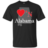 Luv'N Alabama Premium Design Silhouette T-Shirt