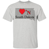 Luv'N  South Dakota Premium Design Silhouette T-Shirt