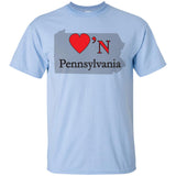 Luv'N Pennsylvania Premium Design Silhouette T-Shirt