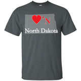 Luv'N North Dakota Premium Design Silhouette T-Shirt