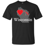 Luv'N Wisconsin Premium Design Silhouette T-Shirt