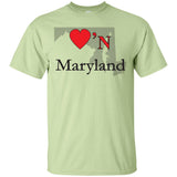 Luv'N Maryland Premium Design Silhouette T-Shirt